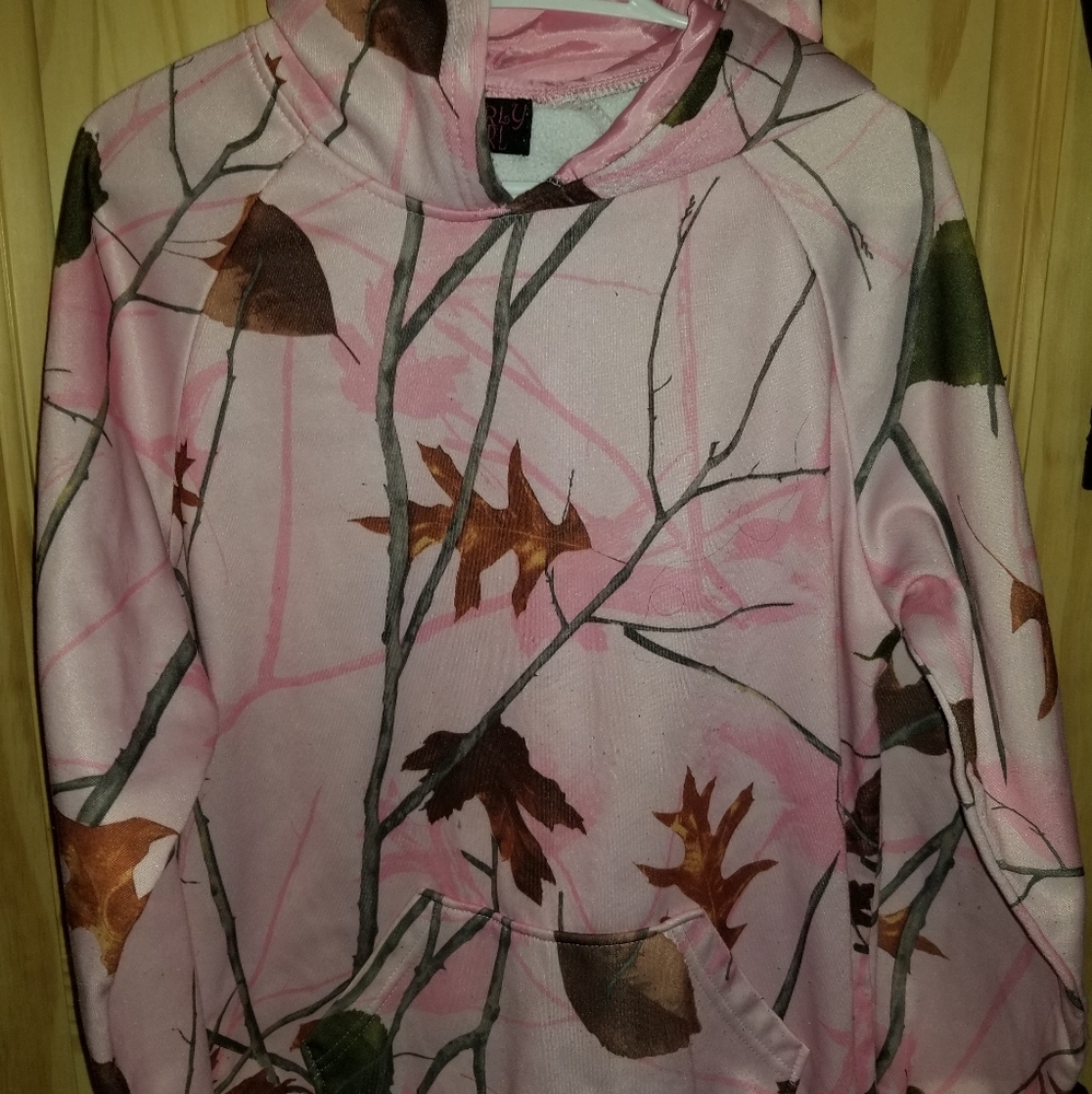 Pink camouflage pullover